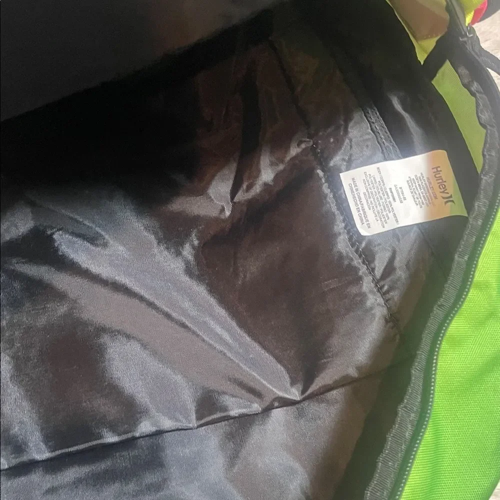 Hurley Green and Pink Backpack